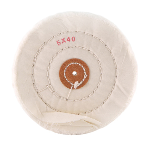 Круг полировочный для шлифмотора  бязевый белый Sheshan Brush, диаметр 5 дюймов, 40 слоёв, 10шт. от Атридент