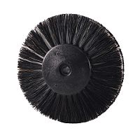 Щётка для шлифмотора натуральная,чёрная жёсткая,3-х рядная с бязевыми прослойками, диаметр 85мм, черный пластик, 1шт.