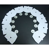 Пластина (А-большая) установ. пластик для сверлил станка JT-20, белая,c метал. вставкой,10шт(Китай)