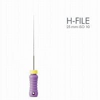Буравы корневые MANI H-Files ручные, длина 25 мм, диаметр 0,10 мм, ISO-10, 6 шт.