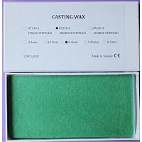 Восковые пластины литейные, среднее рифление, толщина 0,4мм, 15шт.