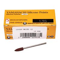 Силиконовый полир Yamahachi №13S для предварительной обработки сплавов и пластмасс, коричневый, 12 шт.