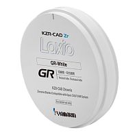 Диск KZR-CAZ Zr Laxio GR из диоксида циркония пятислойный, 98.5x22мм,оттенок White. YAMAKIN