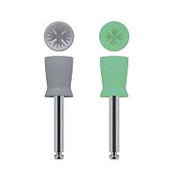 Полиры силиконовые одноразовые "чаша" для обработки композитных материалов, зеленые, серые. 100шт./у