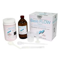 Пластмасса Basis FLOW универсальная текучая холодной полимеризации, цвет LF Pink, набор 650 г + 500 мл.