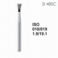 Бор алмазный MANI SI-48SC по ISO 010, об.конус ,019 х 1.6 х 19.1 мм, зернистость SC, 5 штук