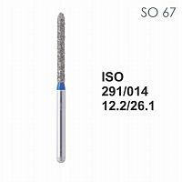 Бор алмазный MANI SO-67 по ISO 291, торпеда ,014 х 12,2 х 26.1 мм, зернистость S, 5 штук