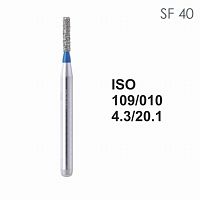 Бор алмазный MANI SF-40 по ISO 109, цилиндр ,010 х 4.3 х 20.1 мм, зернистость S, 5 штук от Атридент