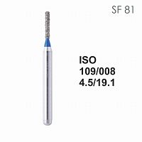 Бор алмазный MANI SF-81 по ISO 109, цилиндр ,008 х 4.5 х 19.1 мм, зернистость S, 5 штук от Атридент