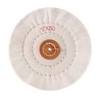 Круг полировочный для шлифмотора  бязевый белый Sheshan Brush, диаметр 5 дюймов, 50 слоёв, 1шт.