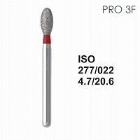 Бор алмазный MANI PRO-3F по ISO 277, яйцо ,022 х 4.7 х 20.6 мм, зернистость F, 5 штук