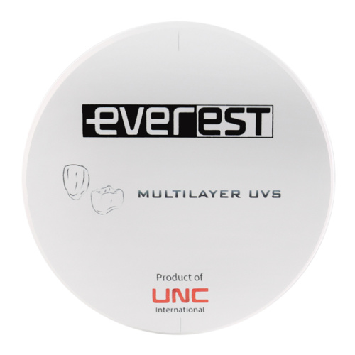 Диск циркониевый Everest Multilayer UVS, размер 98х20 мм, цвет BL3, многослойный, для ускоренной синтеризации за 40 минут