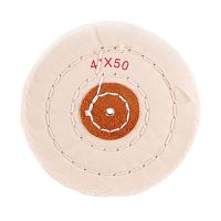 Круг полировочный для шлифмотора  бязевый белый Sheshan Brush, диаметр 4 дюйма, 50 слоёв, 10шт.