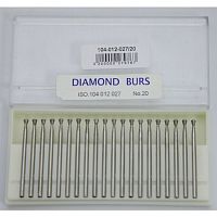 Бор алмазный Lixin Diamond, форма обратный конус, размер 2.7мм, 20шт. от Атридент