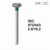 Бор алмазный MANI WR-13C по ISO 072, колесо ,043 х 2.0 х 19.2 мм, зернистость C, 5 штук