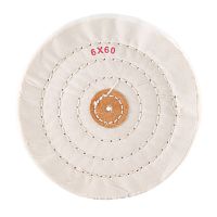 Круг полировочный для шлифмотора  бязевый белый Sheshan Brush, диаметр 6 дюймов, 60 слоёв, 10шт.