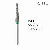 Бор алмазный MANI RS-11C по ISO 553, конус ,020 х 10.5 х 23.3 мм, зернистость C, 5 штук от Атридент