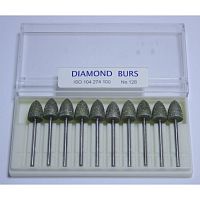 Бор алмазный Lixin Diamond, форма пуля, размер 10.0мм, 10шт. от Атридент