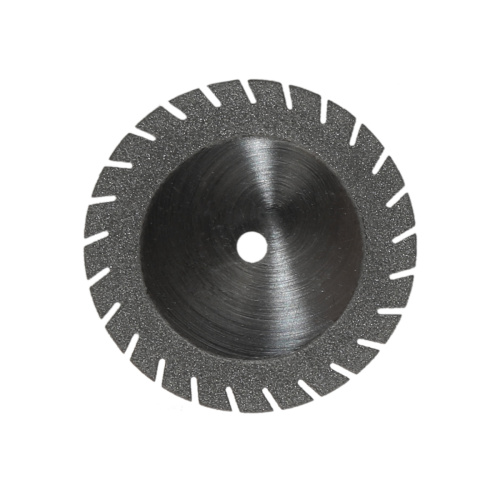 Диск сепарационный алмазный с зубцами 2-сторонний, мелкая зернистость,диаметр рабочей части 19 мм,без дискодержателя ,1 шт от Атридент