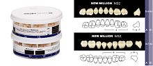 Зубы в боксах Million Posterior, однослойные, цвет D2, фасон M32, 20 боковых гарнитуров, 320 штук.