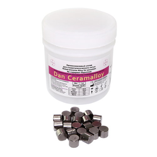 Металл для металлокерамики DAN Ceramalloy (никель-хром) для коронок,мостовидных протезов 1кг от Атридент
