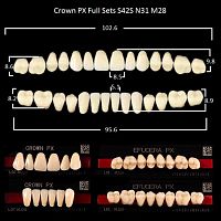 Зубы PX CROWN / EFUCERA, цвет B1, фасон S42S/N31/28, полный гарнитур, 28шт.