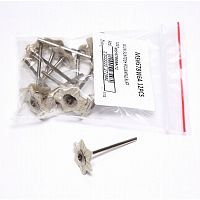 Щёточка звёздочка Songjiang Sheshan, натуральная щетина, белая, экстра мягкая, диаметр 22мм, 12шт.