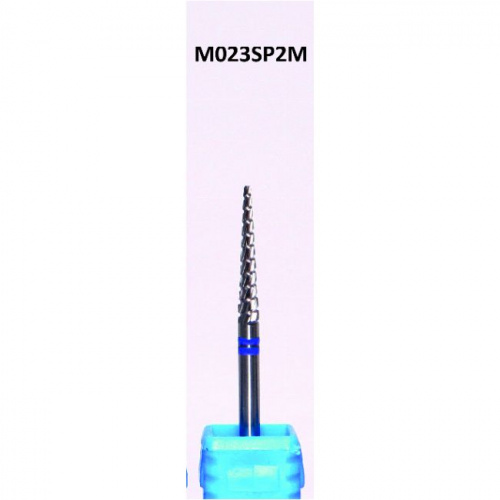 Бор ATRI ТВС M023SP2M, конус заостренный, 2,3мм, спиральная насечка, мелкая абразивность, 1 шт от Атридент