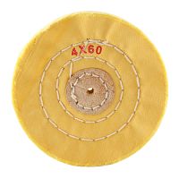 Круг полировочный для шлифмотора бязевый жёлтый Sheshan Brush, диаметр 4 дюйма, 60 слоёв, 1шт. 