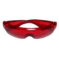 Очки защитные красные Promisee Dental, для работы c УФ полимеризаторами.