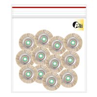 Щётка для шлифмотора Sheshan Brush, натуральная щетина, белая жесткая, диаметр 4,2см, 12шт.