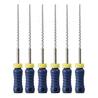 Буравы корневые MANI H-Files ручные, длина 25 мм, диаметр 0,60 мм, ISO-60, 6 шт.