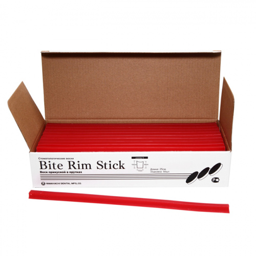 Воск (прикусные валики) д/построения прикуса на восковой модели Bite Rim Stick S250*9,8мм 50 прутков от Атридент