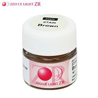 Краситель ZEO CE LIGHT ZR Stain Brown, паста 3.5гд/оксида циркония и керамики предназ. д/ZrO