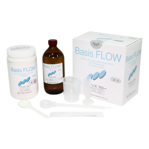 Пластмасса Basis FLOW универсальная текучая холодной полимеризации, цвет A2, набор 650 г + 500 мл. от Атридент