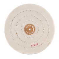 Круг полировочный для шлифмотора  бязевый белый Sheshan Brush, диаметр 6 дюймов, 40 слоёв, 10шт.