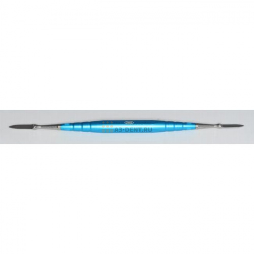 Резчик 07301 моделировочный зуботехнический двусторонний для работы с воском, ручка длиной 95 мм голубая с рабочими частями AT1 A3, Slim A4 фото 2