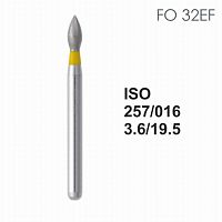 Бор алмазный MANI FO-32EF по ISO 257, почка ,016 х 3.6 х 19.5 мм, зернистость EF, 5 штук
