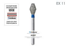 Бор алмазный MANI EX-11 по ISO 039, дв.конус ,032 х 5.0 х 19.1 мм, зернистость S, 5 штук