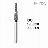 Бор алмазный MANI TR-13SC по ISO 198, конус ,020 х 9.3 х 21.9 мм, зернистость SC, 5 штук