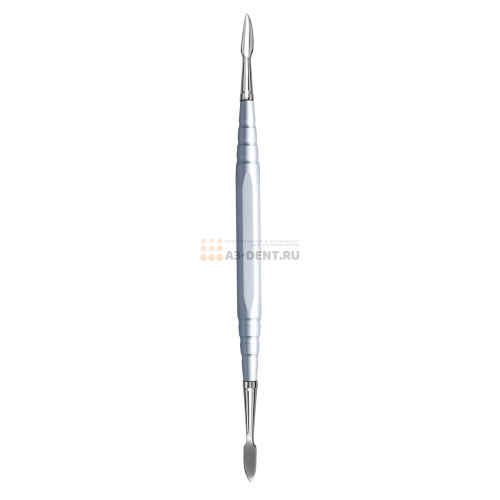 Резчик 07303 моделировочный зуботехнический двусторонний для работы с воском, ручка длиной 95 мм серебристая с рабочими частями A8, A9 фото 6