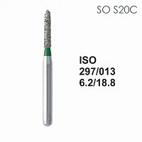 Бор алмазный MANI SO-S20C по ISO 297, торпеда ,013 х 6,2 х 18.8 мм, зернистость С, 5 штук от Атридент