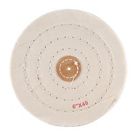 Круг полировочный для шлифмотора  бязевый белый Sheshan Brush, диаметр 6 дюймов, 40 слоёв, 10шт.