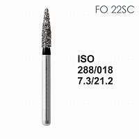Бор алмазный MANI FO-22SC по ISO 288, пламя ,018 х 7.3 х 21.2 мм, зернистость SC, 5 штук от Атридент