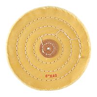 Круг полировочный для шлифмотора бязевый жёлтый Sheshan Brush, диаметр 6 дюймов, 40 слоёв, 10шт. 