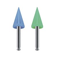 Полиры силиконовые одноразовые "конус" для обработки композитных материалов, синие, зеленые 100шт.