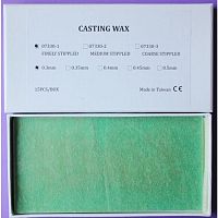 Восковые пластины литейные, тонкое рифление, толщина 0,3мм, 15шт.