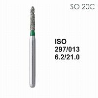 Бор алмазный MANI SO-20C по ISO 297, торпеда ,013 х 6,2 х 21 мм, зернистость С, 5 штук