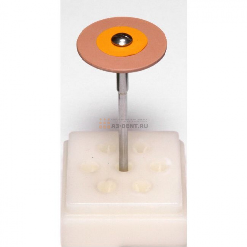 Полир силиконовый с добавлением алмаза для обработки циркона диск-''колесо'' D-20мм,H-1мм,FINE, 1 шт