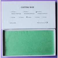 Восковые пластины литейные, грубое рифление, толщина 0,4мм, 15шт.